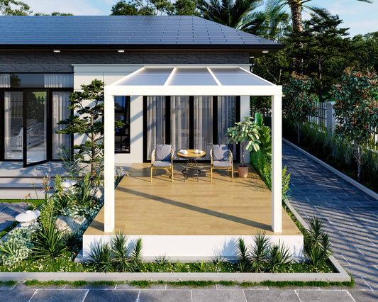 Veranda White Milky Glass