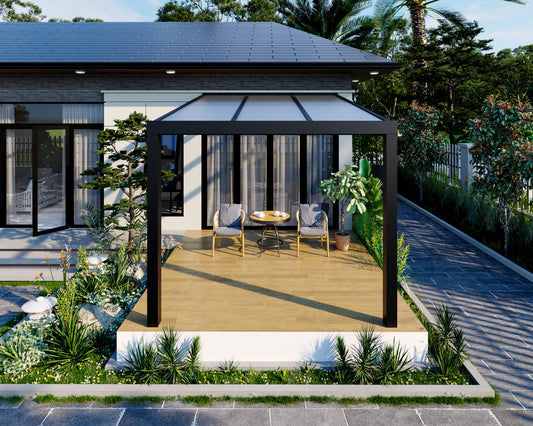 Veranda Black Milky Glass