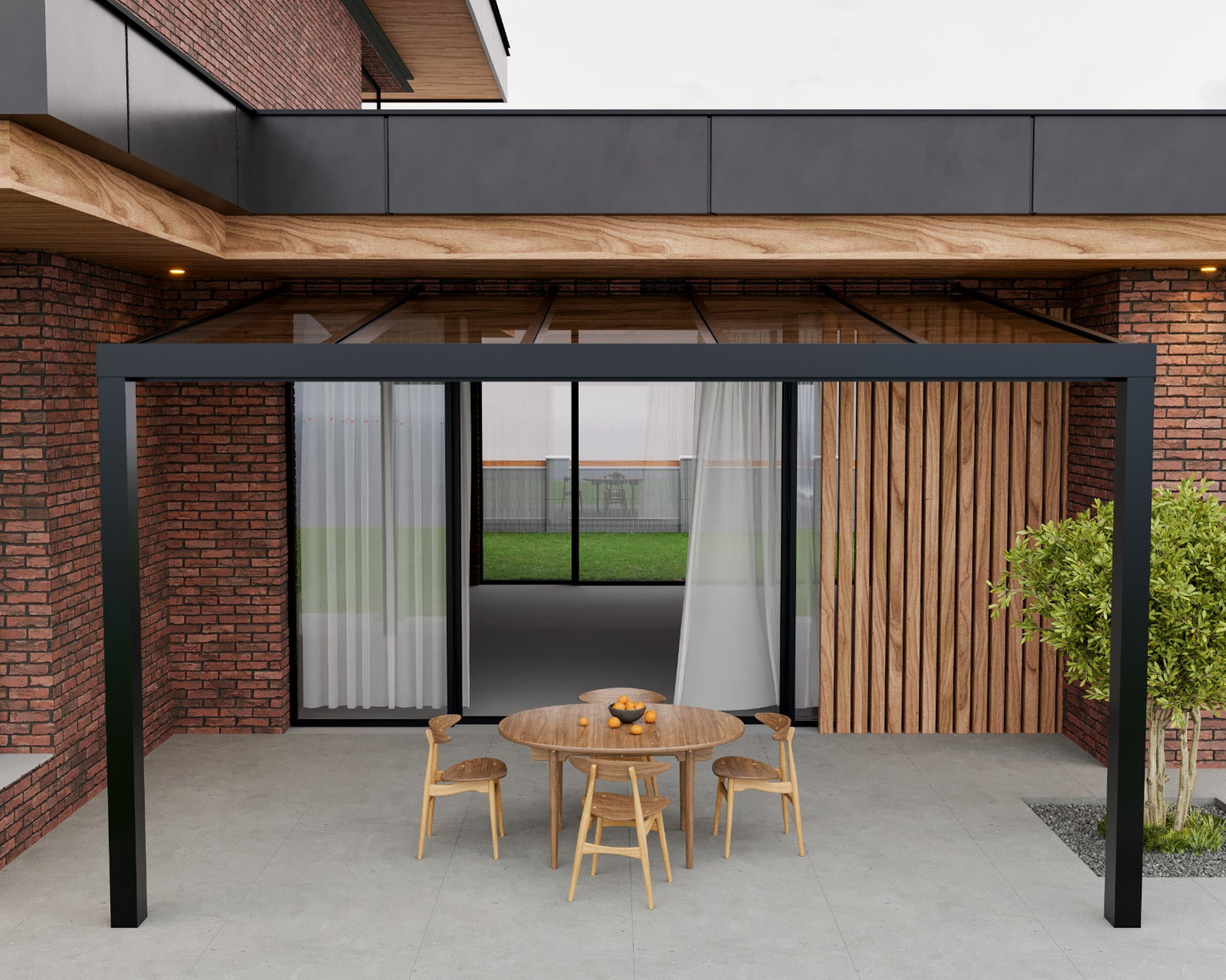 Veranda Black Clear Glass