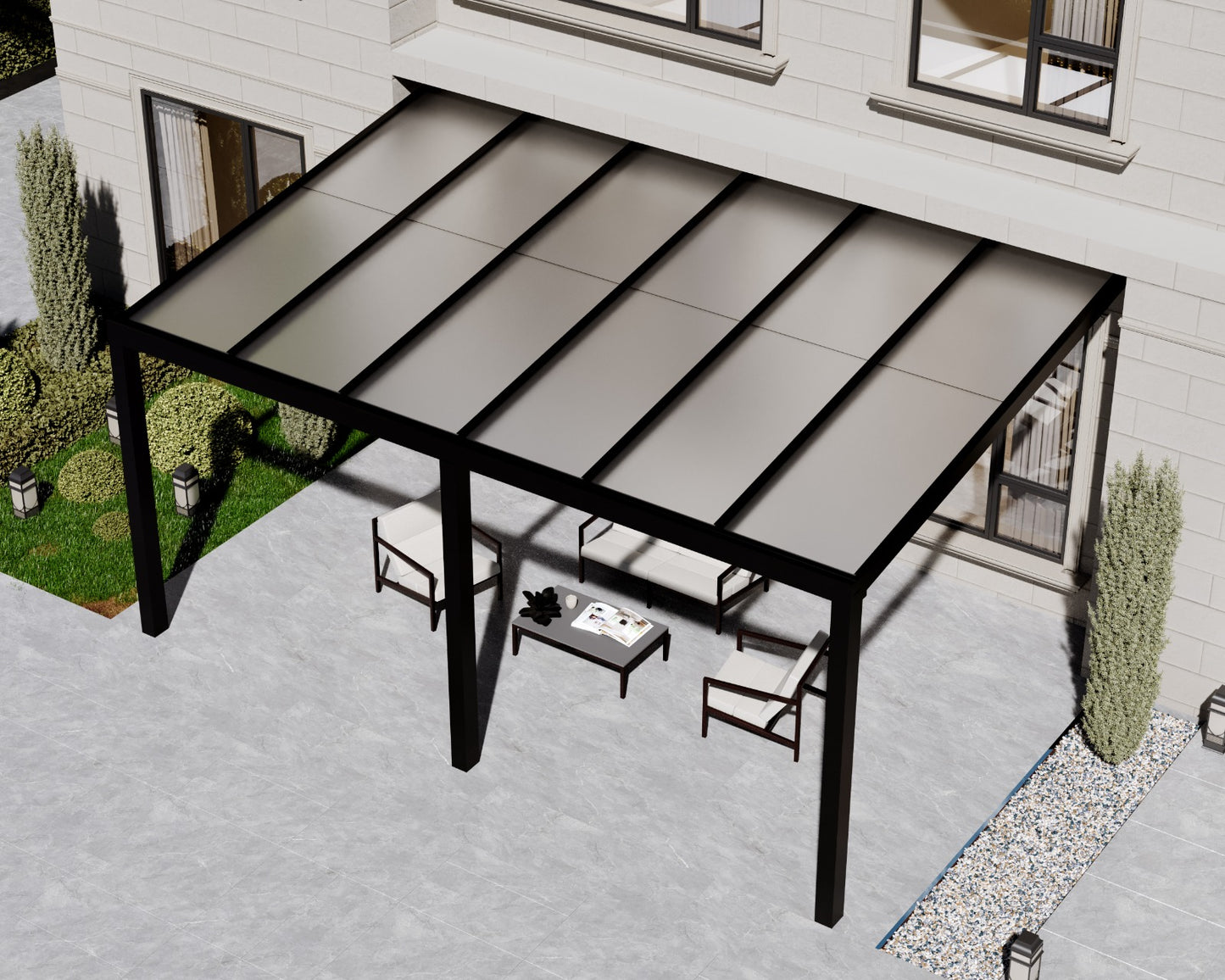 Veranda Black Milky Glass