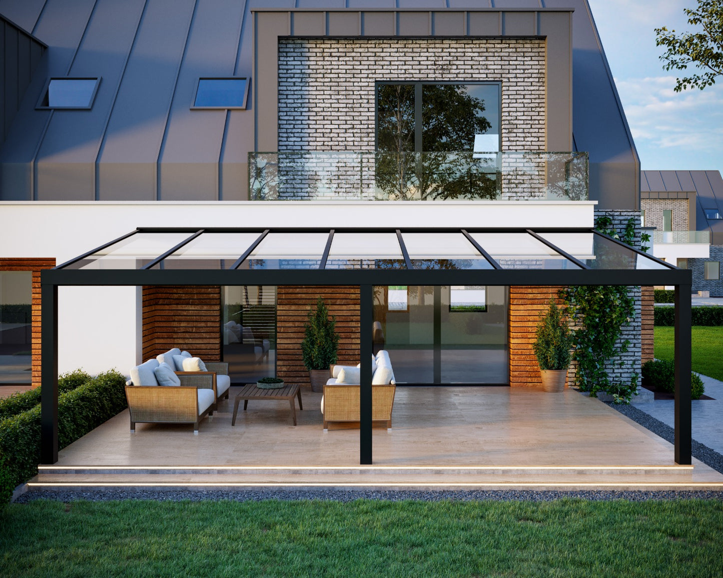 Veranda Black Clear Glass