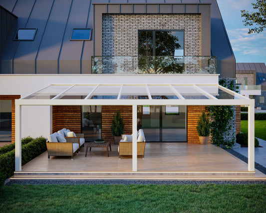 Veranda Weiß Klarglas