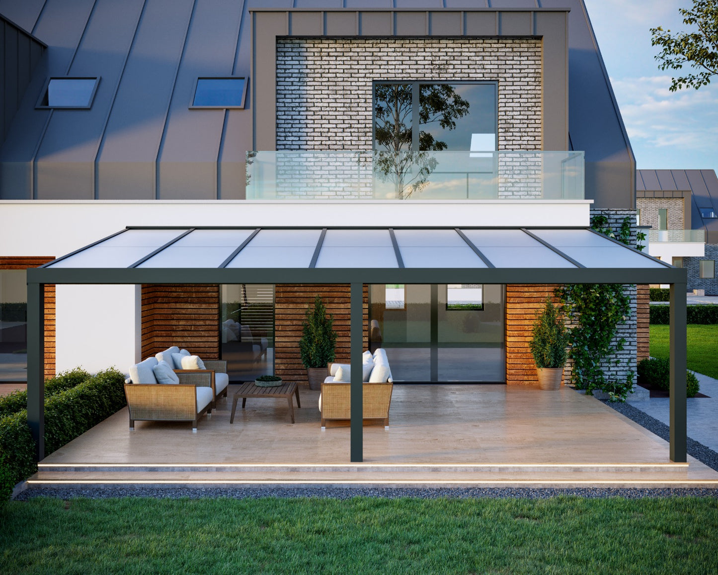Veranda Anthracite Milky Glass