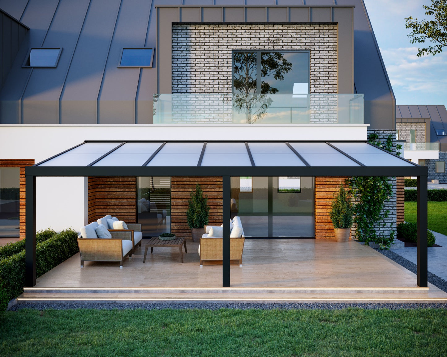 Veranda Black Milky Glass